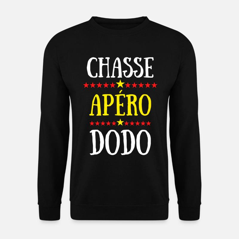 chasse apéro dodo - Sweat-shirt Unisexe - noir