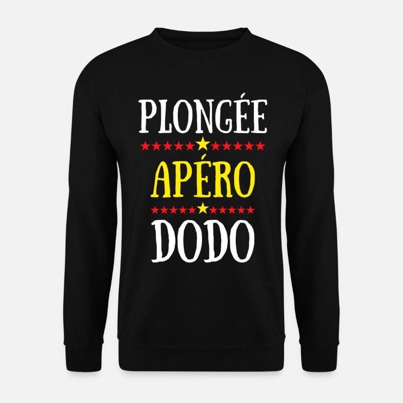 plongée apéro dodo - Sweat-shirt Unisexe - noir