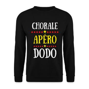 chorale apéro dodo - Sweat-shirt Unisexe - noir - Devant - Alina (178cm) & Michal (187cm)