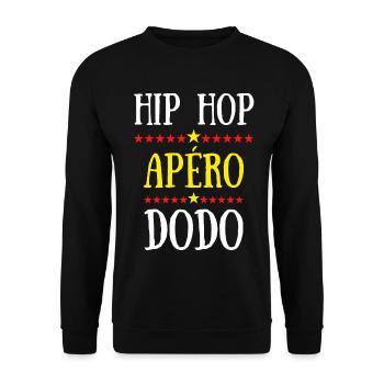 hip hop apéro dodo - Sweat-shirt Unisexe - noir - Devant - Alina (178cm) & Michal (187cm)
