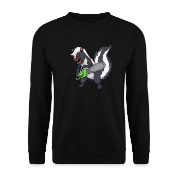 Monster Animals - Tronçonneuse Mouffette - Sweat-shirt Unisexe - noir - Devant - Alina (178cm) & Michal (187cm)