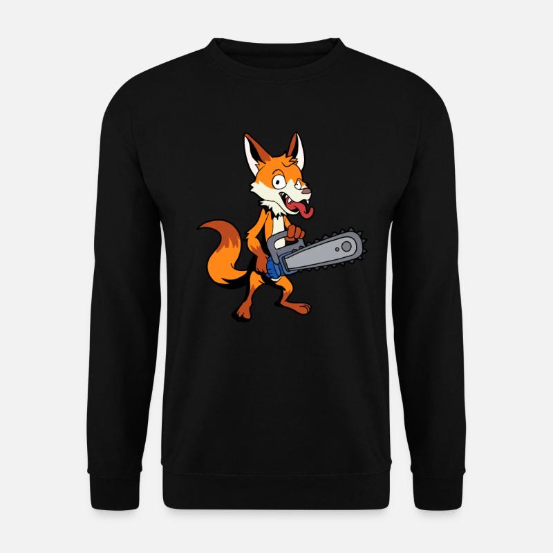 Monster Animals - Chainsaw Fox - Unisex Sweatshirt - black