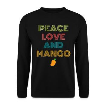 PEACE LOVE AND MANGO - Sweat-shirt Unisexe - noir - Devant - Alina (178cm) & Michal (187cm)