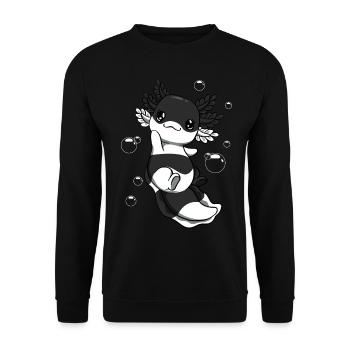 Drapeau hétérosexuel Axolotl Bunch Kawaii - Sweat-shirt Unisexe - noir - Devant - Alina (178cm) & Michal (187cm)