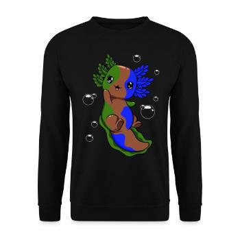 Drapeau sapiosexuel Axolotl Pile Kawaii - Sweat-shirt Unisexe - noir - Devant - Alina (178cm) & Michal (187cm)