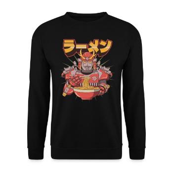 Cyborg Robot Ramen Noodles Cyber Punk Cyber - Unisex Pullover - Schwarz - Vorne - Alina (178cm) & Michal (187cm)
