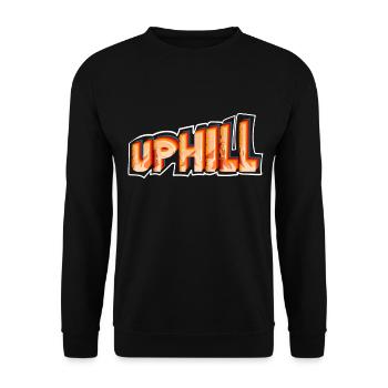 eMTB Fahrer lieben auch das Uphill fahren - Unisex Pullover - Schwarz - Vorne - Alina (178cm) & Michal (187cm)