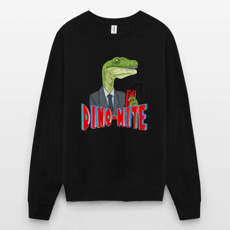 Dinosaure explosif Dino-Mite avec dynamite dans Sweat-shirt Unisexe