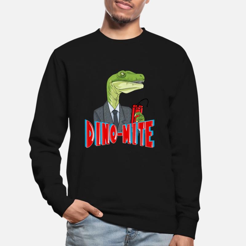 Dinosaure explosif Dino-Mite avec dynamite dans Sweat-shirt Unisexe