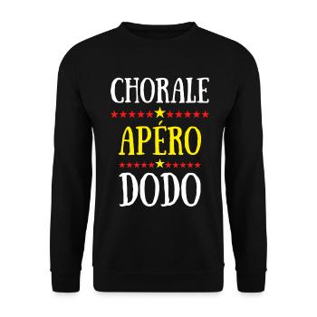 chorale apéro dodo - Sweat-shirt Unisexe - noir - Devant - Alina (178cm) & Michal (187cm)