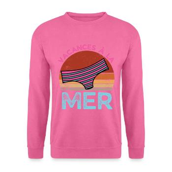 vacances à la mer rétro vintage - Sweat-shirt Unisexe - rose - Devant