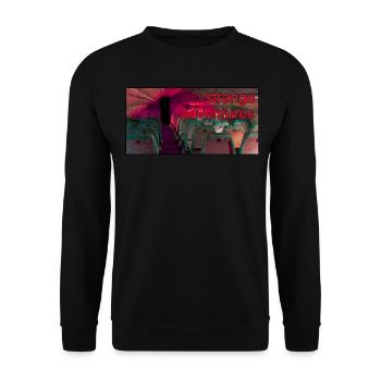 Anemoiacore Ästhetischer Grenzraum Weirdcore - Unisex Pullover - Schwarz - Vorne - Alina (178cm) & Michal (187cm)