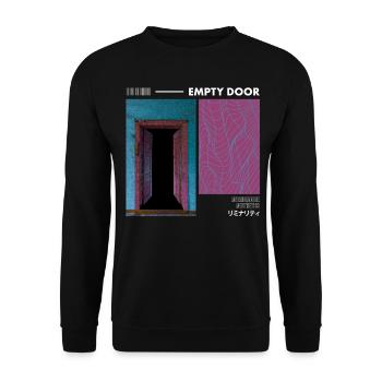 Anemoiacore Ästhetischer Grenzraum Weirdcore - Unisex Pullover - Schwarz - Vorne - Alina (178cm) & Michal (187cm)