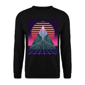 Anemoiacore Esthétique Border Space Weirdcore - Sweat-shirt Unisexe - noir - Devant - Alina (178cm) & Michal (187cm)