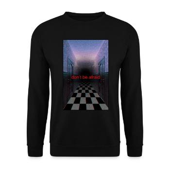 Anemoiacore Ästhetischer Grenzraum Weirdcore - Unisex Pullover - Schwarz - Vorne - Alina (178cm) & Michal (187cm)