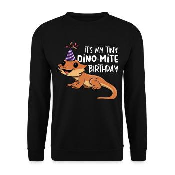 Funny bearded dragon - Unisex Sweatshirt - black - Front - Alina (178cm) & Michal (187cm)