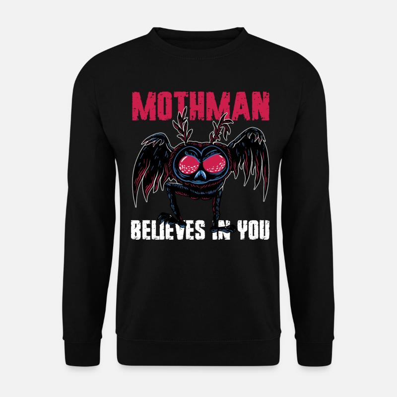 Mothman Cryptid Cryptozoology - Unisex Sweatshirt - black