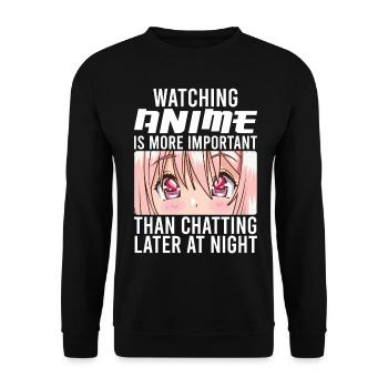 Anime Fille Manga - Sweat-shirt Unisexe - noir - Devant - Alina (178cm) & Michal (187cm)