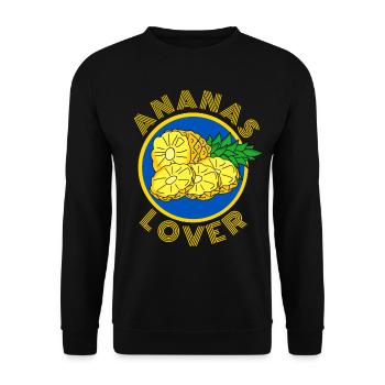 ANANAS LOVER plage vacances à la mer été - Sweat-shirt Unisexe - noir - Devant - Alina (178cm) & Michal (187cm)