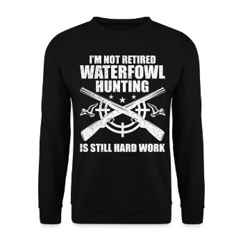 Fun waterfowl hunting - Unisex Sweatshirt - black - Front - Alina (178cm) & Michal (187cm)
