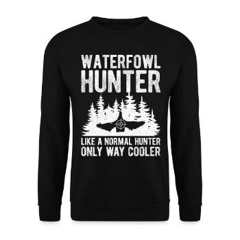 Fun waterfowl hunting - Unisex Sweatshirt - black - Front - Alina (178cm) & Michal (187cm)