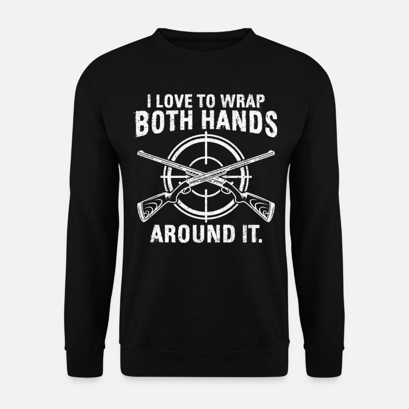 Funny Hunting Hunter Funny - Unisex Sweatshirt - black