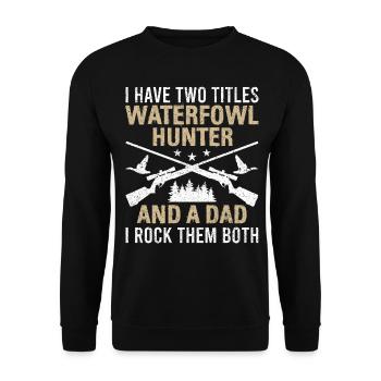 Fun waterfowl hunting - Unisex Sweatshirt - black - Front - Alina (178cm) & Michal (187cm)