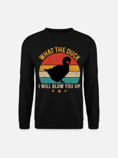 Funny duck hunting duck hunter - Unisex Sweatshirt - black