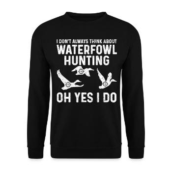 Fun waterfowl hunting - Unisex Sweatshirt - black - Front - Alina (178cm) & Michal (187cm)