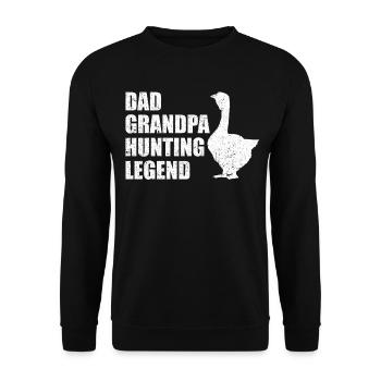 Funny Hunting Girl Hunter - Unisex Sweatshirt - black - Front - Alina (178cm) & Michal (187cm)