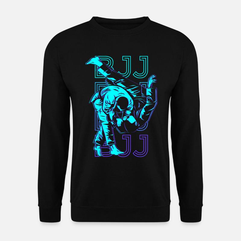 BJJ Brasilianisches Jiu Jitsu Retro Geschenk - Unisex Pullover - Schwarz