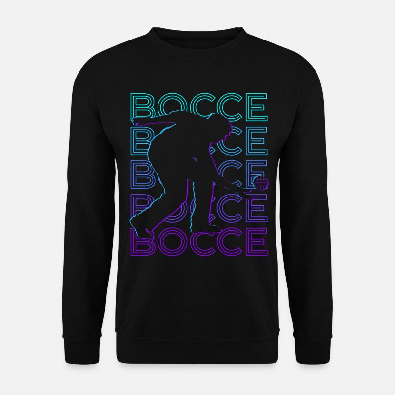 Boccia Bocci Retro Geschenk - Unisex Pullover - Schwarz