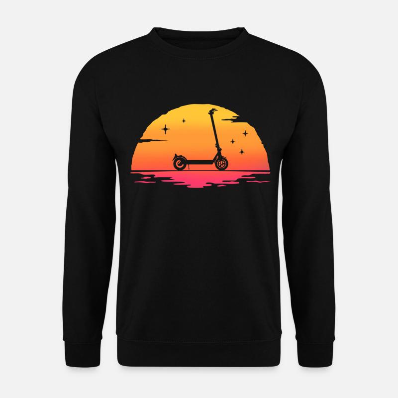 sunrise scooter retro scooter trottinette - Sweat-shirt Unisexe - noir