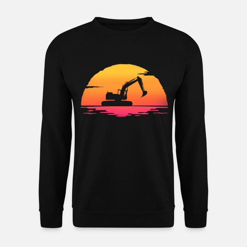 Sunset Bagger T-Shirt Baustelle - Unisex Pullover - Schwarz
