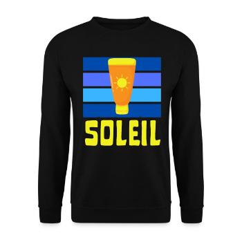 soleil crème solaire été bronzé - Sweat-shirt Unisexe - noir - Devant - Alina (178cm) & Michal (187cm)