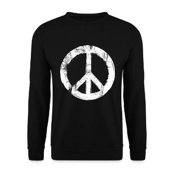 Rétro Design Signe de paix Signe de paix - Sweat-shirt Unisexe - noir - Devant - Alina (178cm) & Michal (187cm)