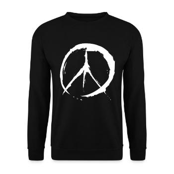 rétro design signe de paix signe de paixRetro Vi - Sweat-shirt Unisexe - noir - Devant - Alina (178cm) & Michal (187cm)