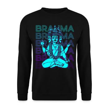 Brahma Uralter Gott Hindu-Mythologie Geschenk - Unisex Pullover - Schwarz - Vorne - Alina (178cm) & Michal (187cm)