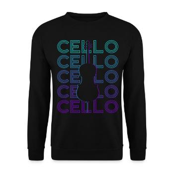 Violoncelle Violoncelliste Rétro Cadeau - Sweat-shirt Unisexe - noir - Devant - Alina (178cm) & Michal (187cm)
