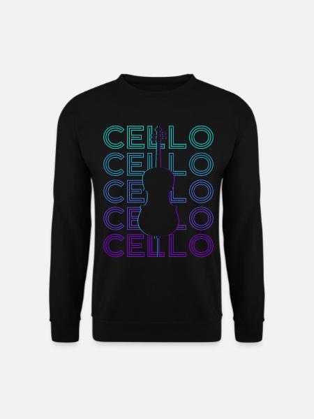 Cello Cellist Retro Geschenk - Unisex Pullover - Schwarz