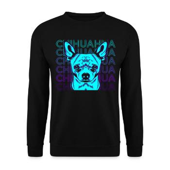 Chihuahua Retro Gift - Unisex Sweatshirt - black - Front - Alina (178cm) & Michal (187cm)
