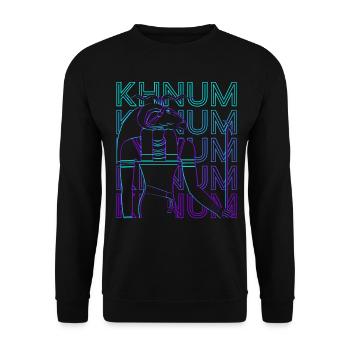 Khnum Egyptian God Ancient Egypt Retro Geschen - Unisex Sweatshirt - black - Front - Alina (178cm) & Michal (187cm)