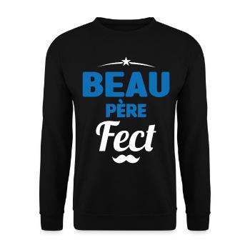 beau-pèrefect cadeau beau-papa anniversaire humour - Sweat-shirt Unisexe - noir - Devant - Alina (178cm) & Michal (187cm)