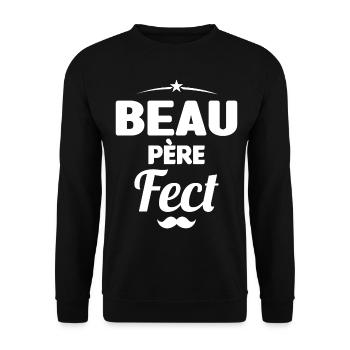 beau-pèrefect cadeau beau-papa anniversaire humour - Sweat-shirt Unisexe - noir - Devant - Alina (178cm) & Michal (187cm)