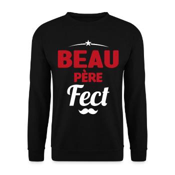 beau-pèrefect cadeau beau-papa anniversaire humour - Sweat-shirt Unisexe - noir - Devant - Alina (178cm) & Michal (187cm)