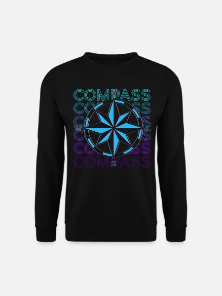 Compass Retro Gift - Unisex Sweatshirt - black
