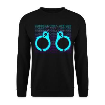 Agent correctionnel Agence d’application de la loi Ges - Sweat-shirt Unisexe - noir - Devant - Alina (178cm) & Michal (187cm)