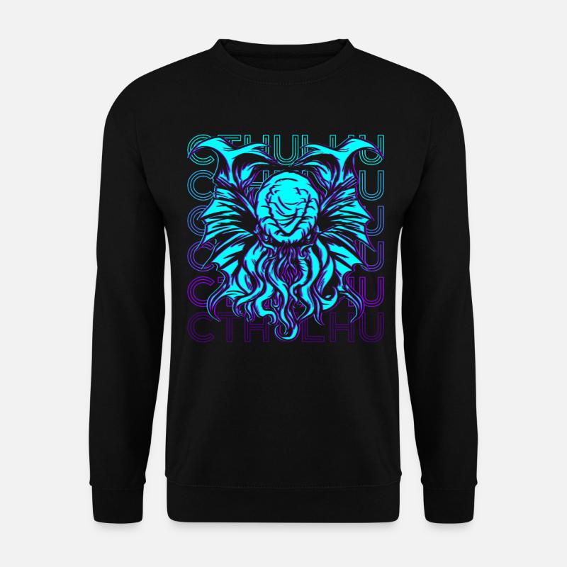 Cthulhu Necronomicon Monster Retro Geschenk - Unisex Pullover - Schwarz