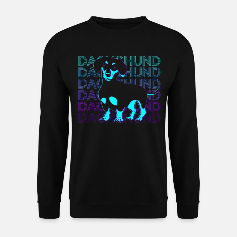 Dachshund Retro Gift - Unisex Sweatshirt - black