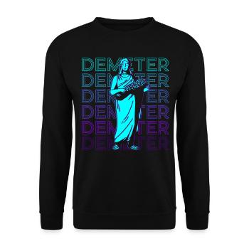Demeter Greek Goddess Ancient Greek Myth - Unisex Sweatshirt - black - Front - Alina (178cm) & Michal (187cm)